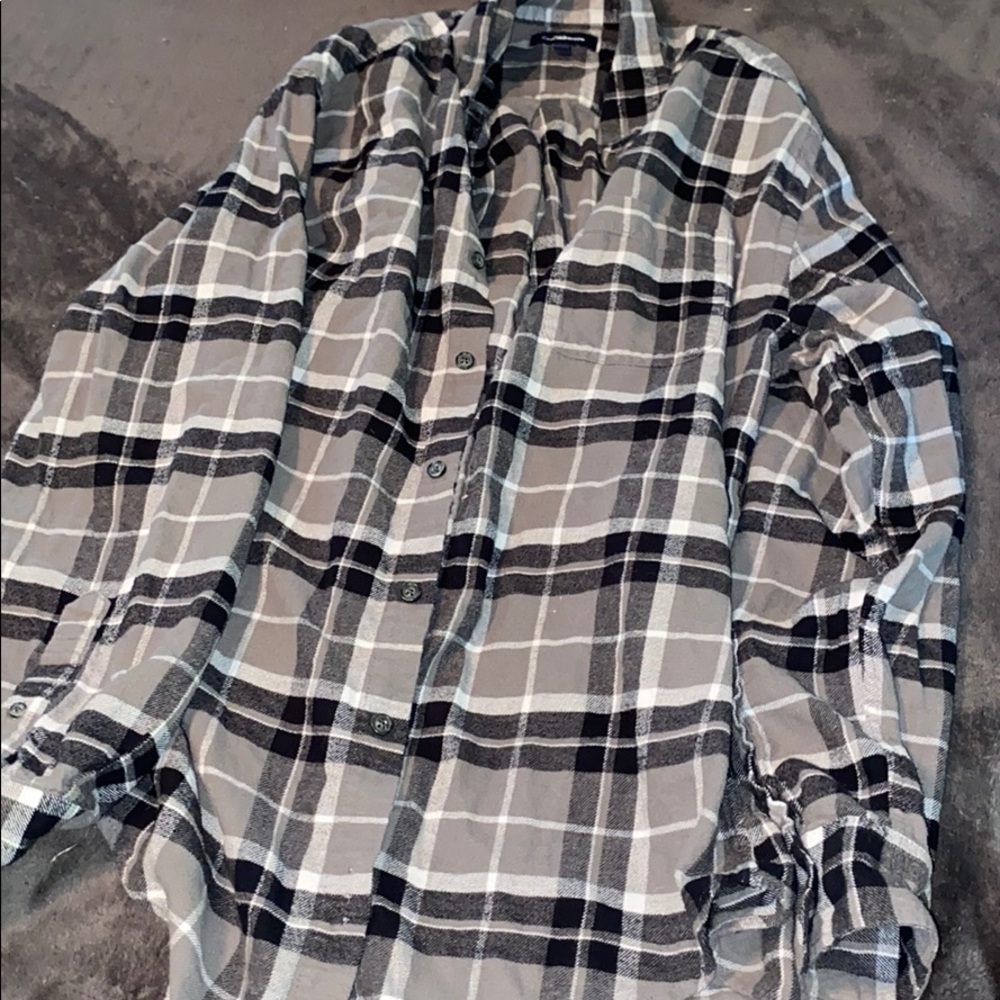 Black and gray flannel